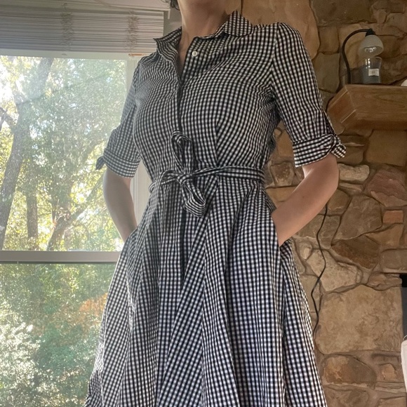 Calvin Klein gingham dress 2 - Picture 1 of 5